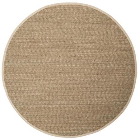 Safavieh 6 x 6 ft. Round Natural Fiber Power Loomed Round RugNatural & Ivory NF115J-6R